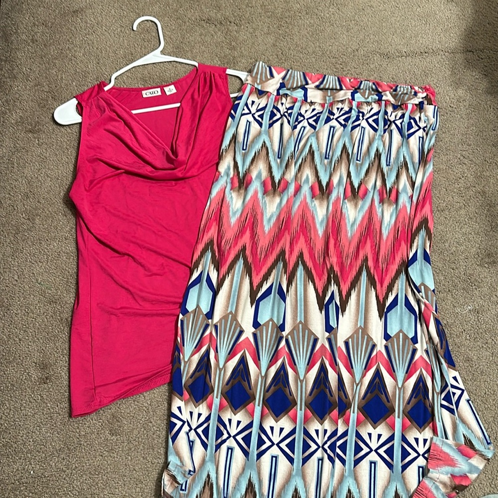 Women’s Cato Fashions tank and maxi skirt size medium